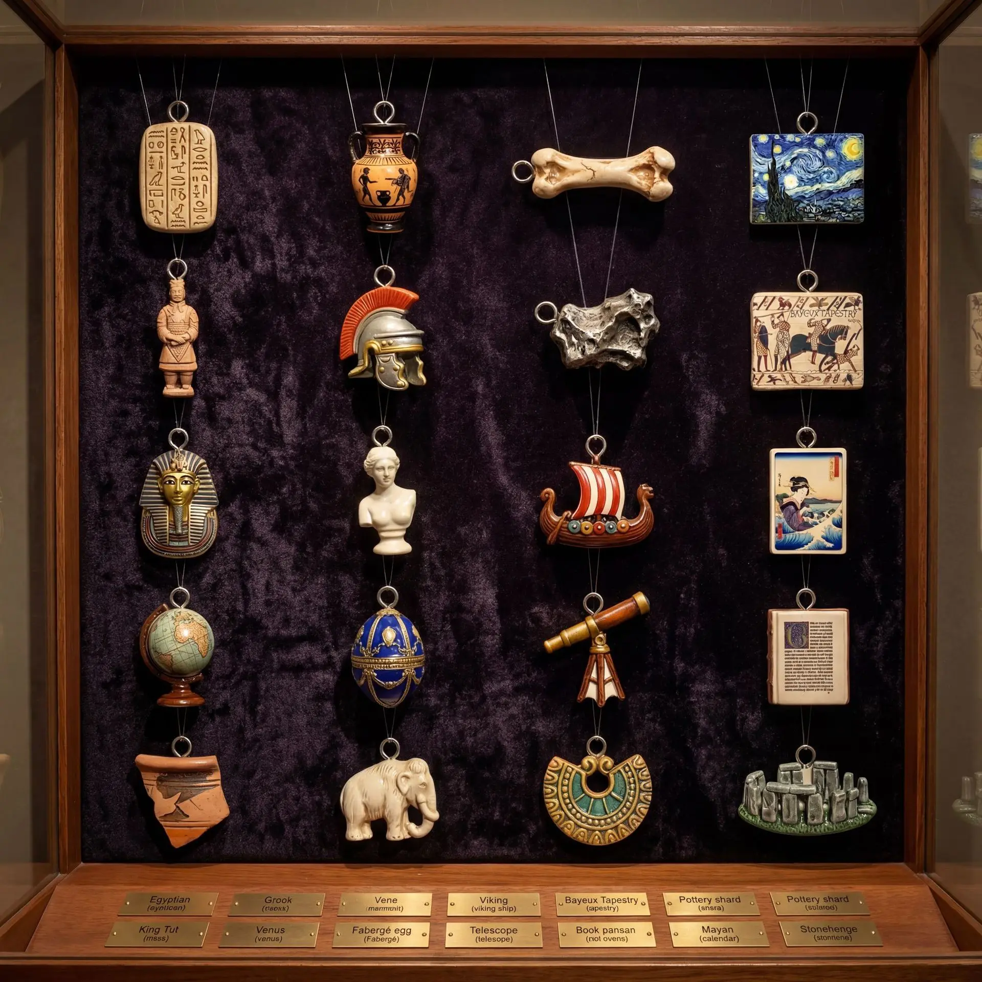 Jewelry Making History - Liontin Mini Bertema Sejarah Dunia Kuno,