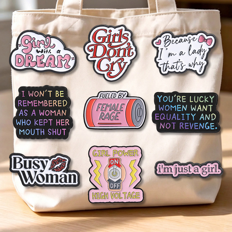 Jewelry Making History - Pin Enamel Bertema Kekuatan Perempuan, Feminis