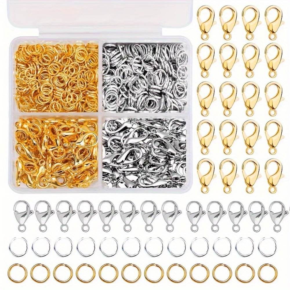 Lobster Clasp Silver - 350/500 Buah, Satu Set Kombinasi Cincin