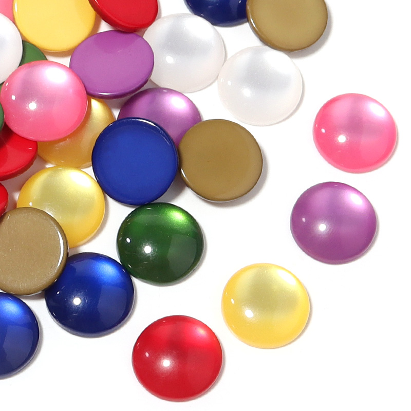 50pcs Cabochon Resin Warna Cam - Jewelry Making Gemstones ulasan dan harga