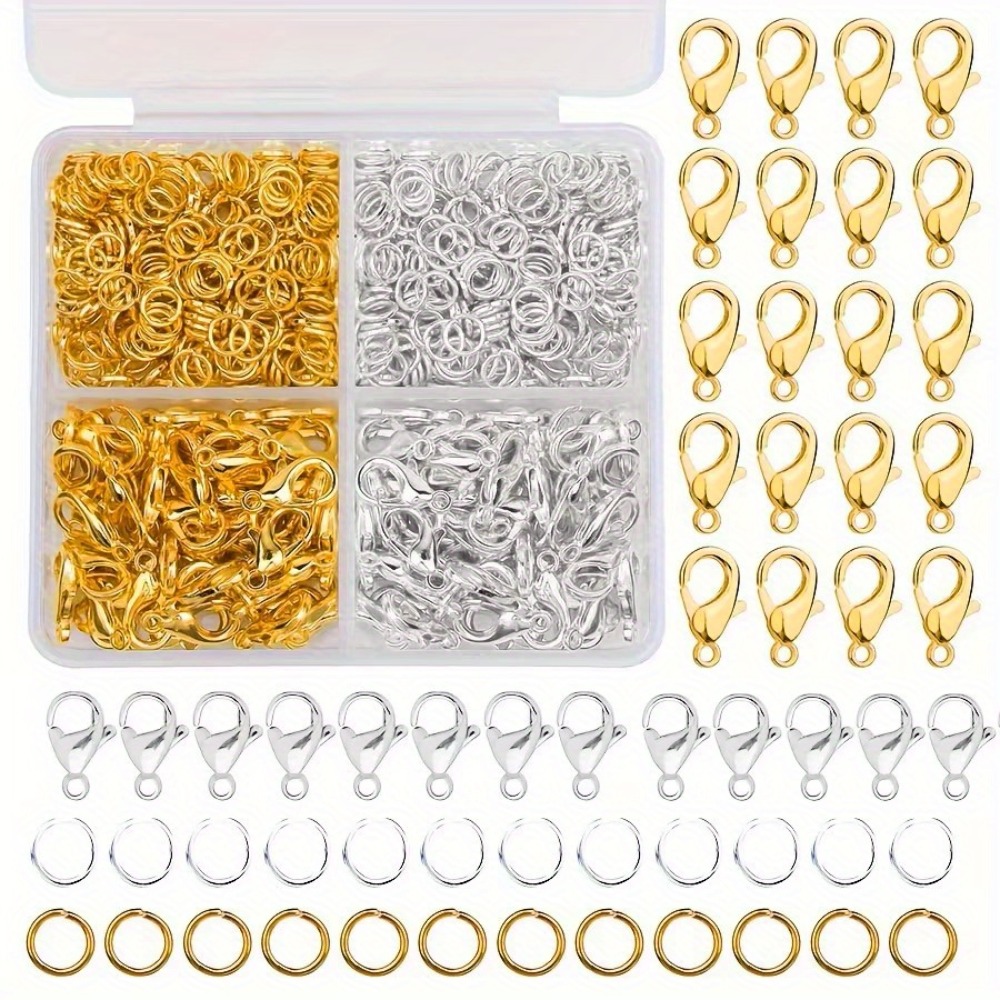 350/500 Buah, Satu Set Kombina - Lobster Clasp Silver ulasan dan harga