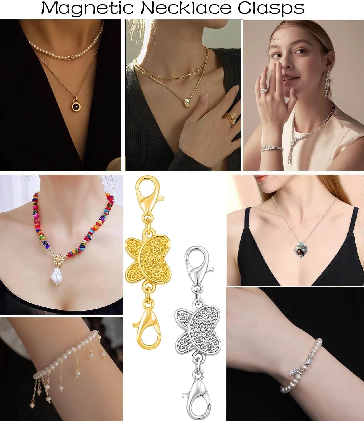 Gantungan Kalung Magnetik Bent - Lobster Clasp Silver ulasan dan harga