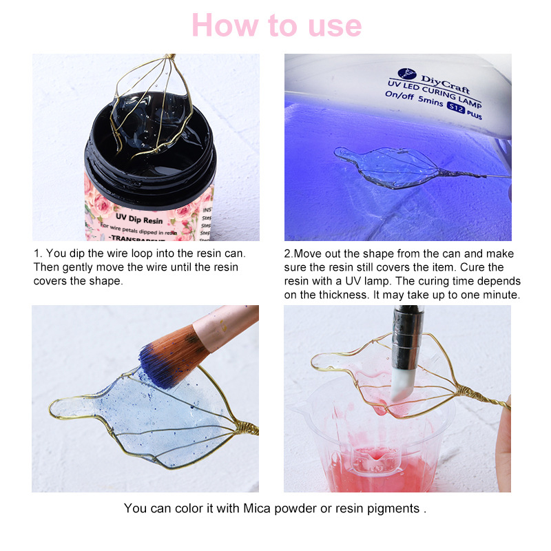 40/100/200G Lem Resin Celup UV - Jewelry Making At Home ulasan dan harga